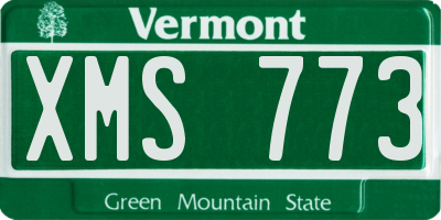 VT license plate XMS773