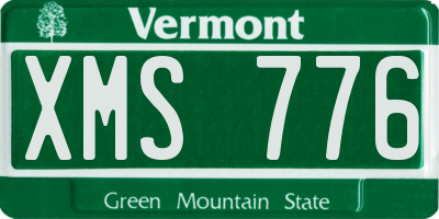 VT license plate XMS776