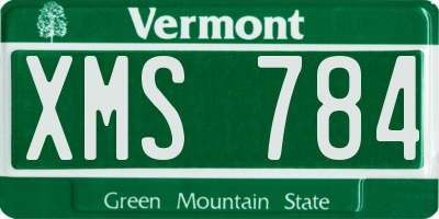 VT license plate XMS784