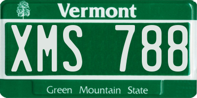 VT license plate XMS788
