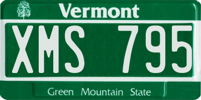 VT license plate XMS795