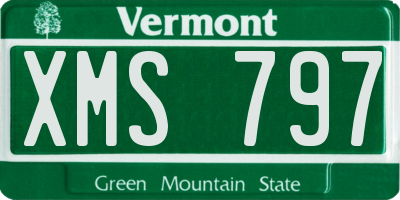 VT license plate XMS797