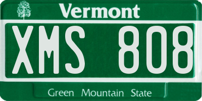VT license plate XMS808