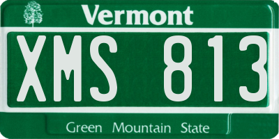 VT license plate XMS813