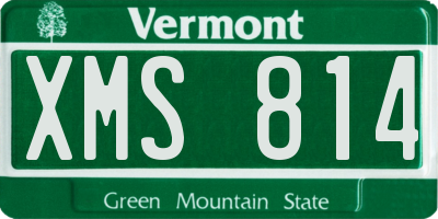 VT license plate XMS814