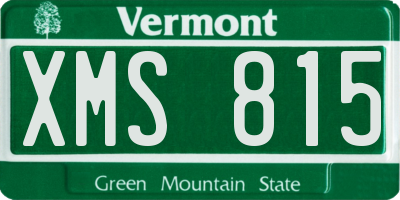 VT license plate XMS815