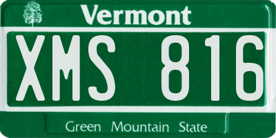 VT license plate XMS816