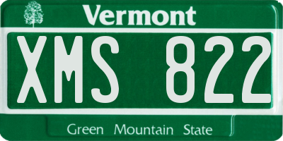 VT license plate XMS822
