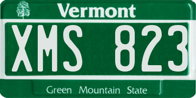 VT license plate XMS823