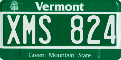 VT license plate XMS824