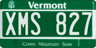 VT license plate XMS827