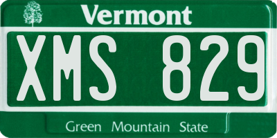 VT license plate XMS829