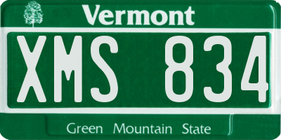 VT license plate XMS834