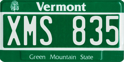 VT license plate XMS835