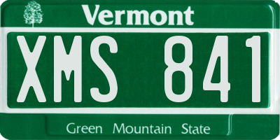 VT license plate XMS841