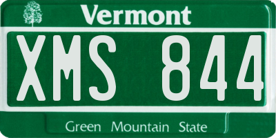 VT license plate XMS844