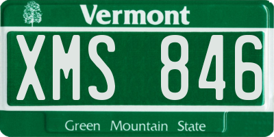 VT license plate XMS846