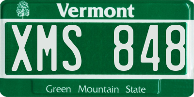 VT license plate XMS848
