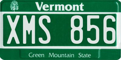 VT license plate XMS856