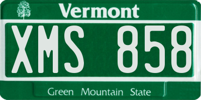 VT license plate XMS858