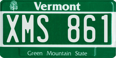 VT license plate XMS861