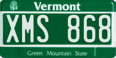 VT license plate XMS868
