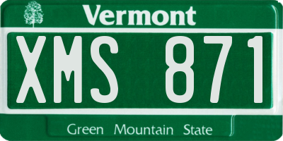 VT license plate XMS871