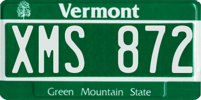 VT license plate XMS872