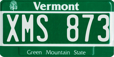 VT license plate XMS873