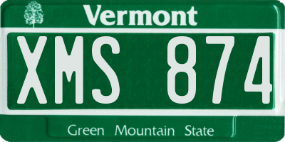 VT license plate XMS874