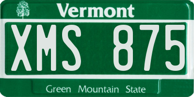 VT license plate XMS875
