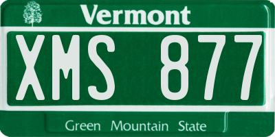 VT license plate XMS877