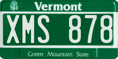 VT license plate XMS878