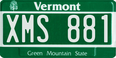 VT license plate XMS881