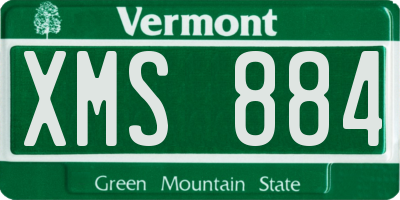 VT license plate XMS884