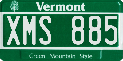 VT license plate XMS885