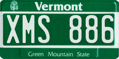 VT license plate XMS886