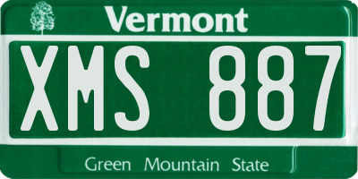 VT license plate XMS887