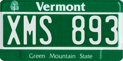 VT license plate XMS893