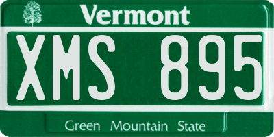VT license plate XMS895