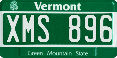 VT license plate XMS896