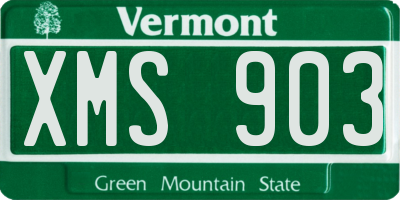 VT license plate XMS903
