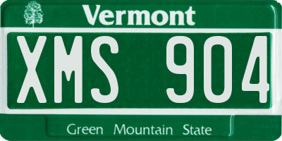 VT license plate XMS904