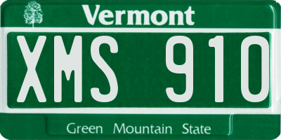 VT license plate XMS910