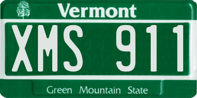 VT license plate XMS911