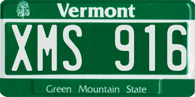 VT license plate XMS916
