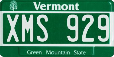 VT license plate XMS929