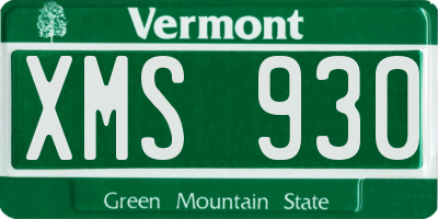 VT license plate XMS930