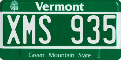 VT license plate XMS935