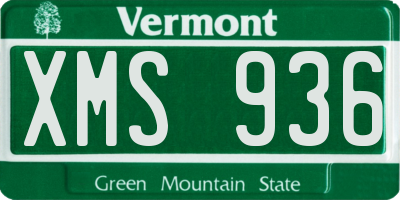 VT license plate XMS936